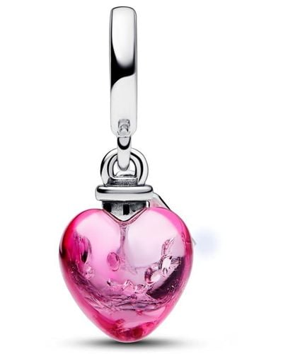 PANDORA Charm-Anhänger Liebestrank Muranoglas und Herz 792509C01 - Pink