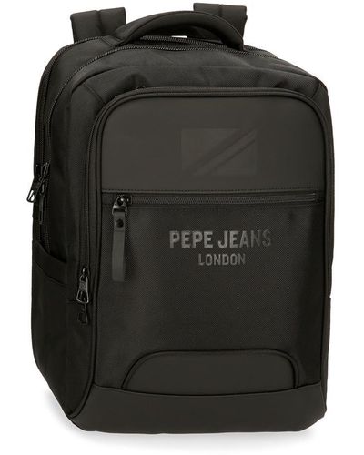 Pepe Jeans Bromley Sac à main noir 24,5 x 15 x 6 cm Polyester