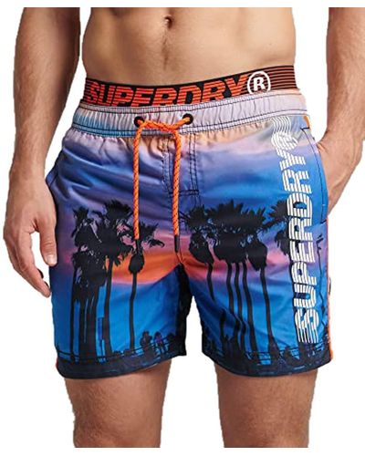 Superdry State Volley Swim Short Pantalones Cortos - Azul