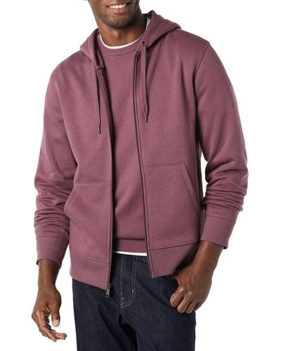 Amazon Essentials Big & Tall Full-Zip Hooded Fleece Sweatshirt Sudadera con Capucha - Morado