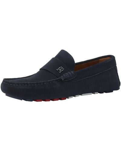 Tommy Hilfiger Th Classic Suede Driver - Blauw