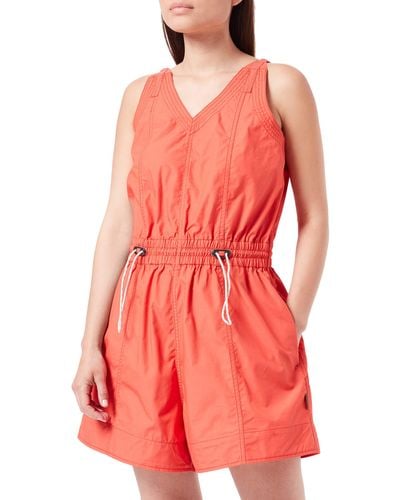 G-Star RAW Mouwloze Zomerjumpsuit Voor - Rood