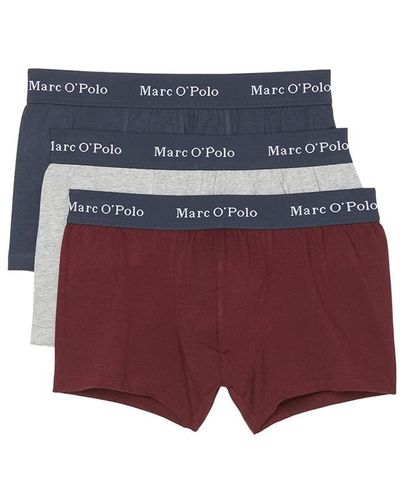 Marc O' Polo Body & Beach Multipack M-Shorts 3-Pack Boxershorts - Rot