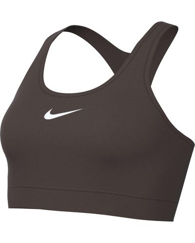 Nike Damen Swsh Med SPT Bra Soutien-Gorge de Sport - Noir
