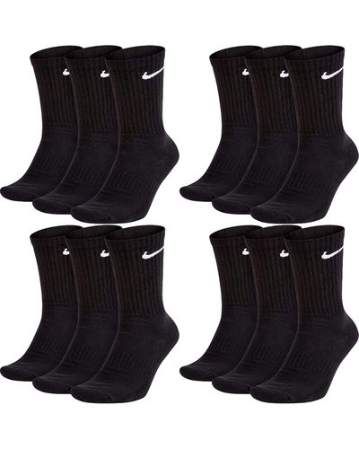 Nike Socken Lang Weiß Grau Schwarz Tennissocken 12 Paar Sportsocken Sparset Größe 34 36 38 40 42 44 46 48 50