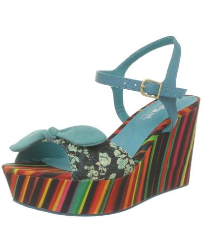 Desigual Sandalias de Cuero para - Azul