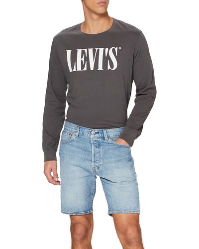 Levi's 501 Hemmed Denim Shorts - Blu