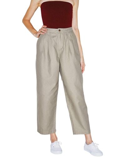 American Apparel Twill Pleated Pant - Multicolor