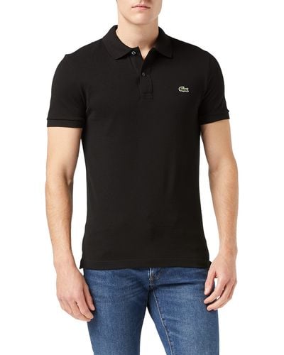 Lacoste Petit Piqué Slim Fit Polo Shirt - Black