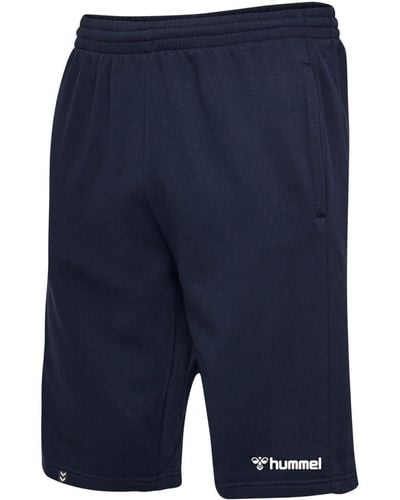 Hummel HmlMover Cotton Bermuda Shorts - 205600, Farbe:7026 Marine, Textil:XXL - Blau