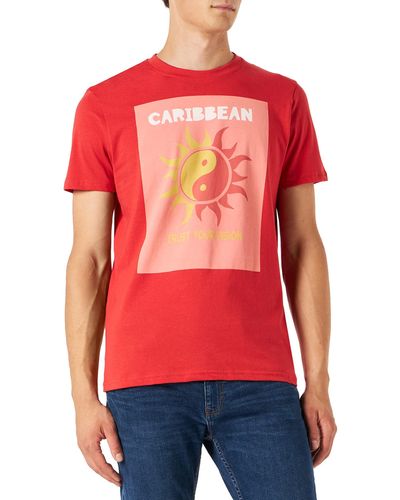 Springfield Camiseta Caribbean Print para Hombre - Rojo