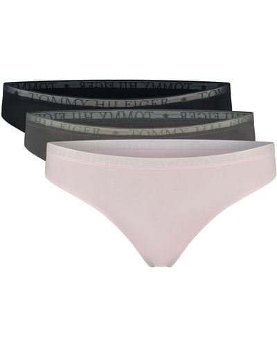 Tommy Hilfiger 3er Pack Strings Lace Thong Tangas - Blau