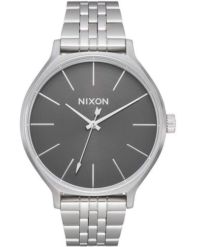 Nixon Armbanduhr Clique All Silver/ Gray - Grau