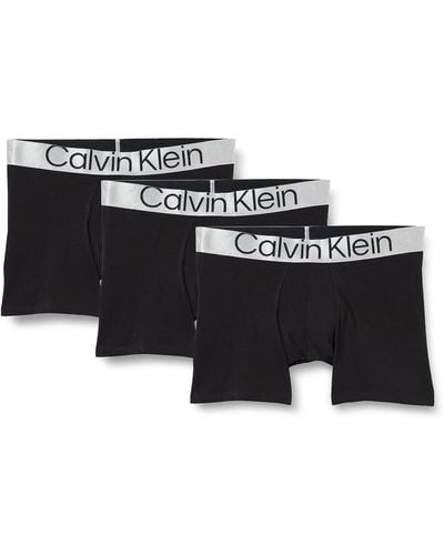 Calvin Klein 3er Pack Boxer Briefs Baumwolle mit Stretch - Schwarz