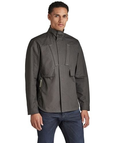 G-Star RAW Utility Zip Overshirt Jacket - Grey