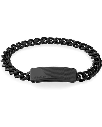 Calvin Klein Jewellery Ionic Plated Black Steel Chain Bracelet
