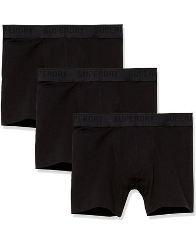 Superdry Boxer Multi Triple Pack Shorts - Black