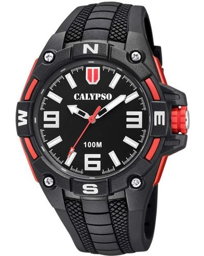 Calypso St. Barth Watches S Analogue Classic Quartz Watch With Plastic Strap K5761/6 - Black