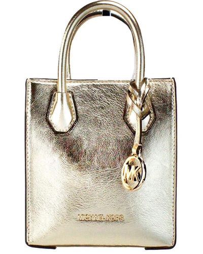 Michael Kors Mercer Extra-small Patent Crossbody Bag Handbag - Metallic