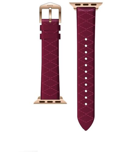 Fossil Cinturino per orologio iOS in ecopelle rossa 38/40 mm da donna - Rosso