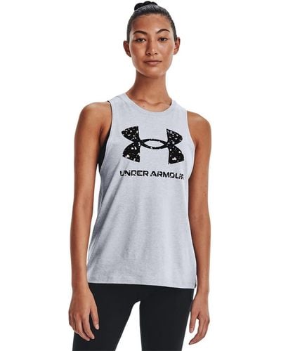 Under Armour S Live Sportstyle Graphic Tank Top Mod Grey Light S - Black