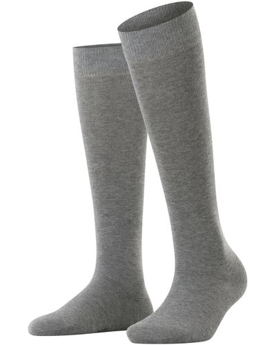 Esprit Basic Pure chaussettes longues femme coton biologique durable bleu marine gris noir hautes longues fines renforcées sans motif