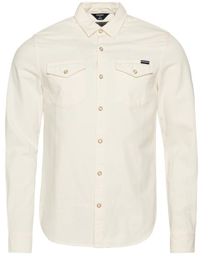 Superdry S Vintage Western Shirt Hemd mit Button-Down-Kragen - Mehrfarbig