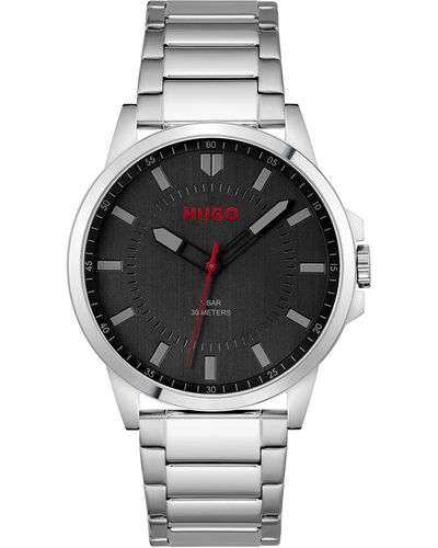 HUGO #first Quartz Watch With Stainless Steel Strap - Grey