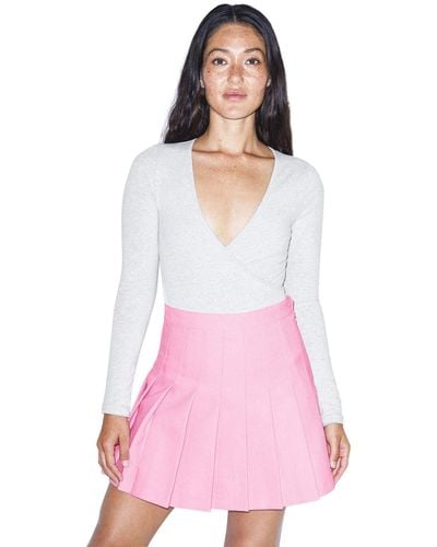 American Apparel Gabardine Tennis Skirt - Pink