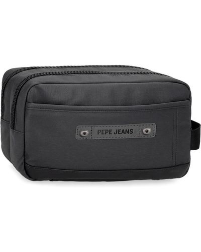 Pepe Jeans Hatfield Adaptable Toiletry Bag Black 26 X 16 X 12 Cm Polyester