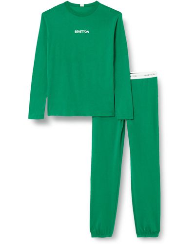 Benetton Pig(Maglia+Pant) 30960P05B Set di Pigiama - Verde
