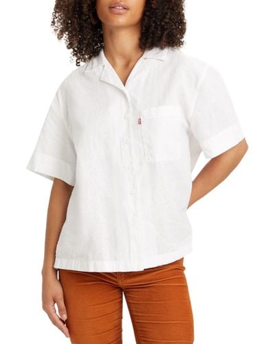 Levi's Neutrals Ari Ss Resort Shirt - White