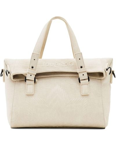 Desigual White Polyurethane Handbag - Multicolour