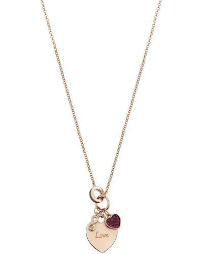 Nomination Necklace Easychic Collection In 925 Sterling Silver And Cubic Zirconia. Rose Gold Finish. Love - Metallic