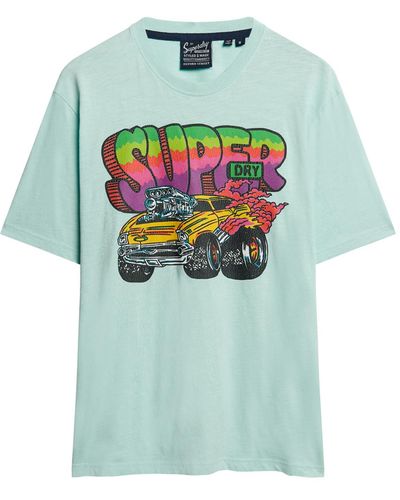 Superdry Motor Retro Graphic T-Shirt - Grün