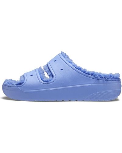 Crocs™ Erwachsene Klassische gem tliche Plateau-Sandalen | flauschige Hausschuhe - Blau