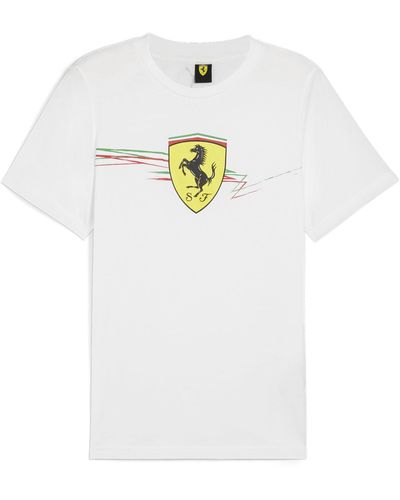 PUMA Ferrari Race Big Shield Tee - White