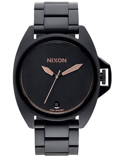Nixon Anthem A396957 Black Stainless-Steel Swiss Quartz Dress Watch - Schwarz