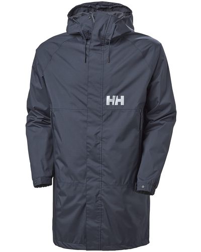 Helly Hansen Active Long Rain Coat - Blue