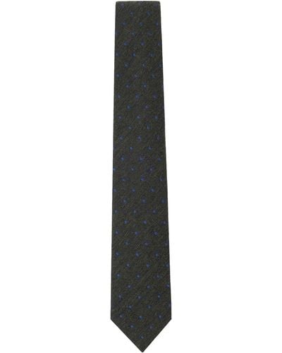 Hackett Wool Blend Dot Tie Ties - Black