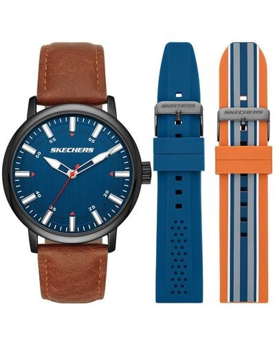 Skechers Quartz Watch with Polyurethane Strap - Blau