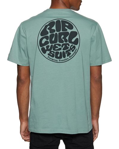Rip Curl Wetsuit Icon Short Sleeve Tee Mineral Blue 2xl - Green