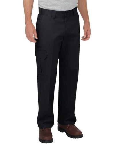 Dickies Mens Relaxed Straight Flex Cargo Work Utility Pants - Black