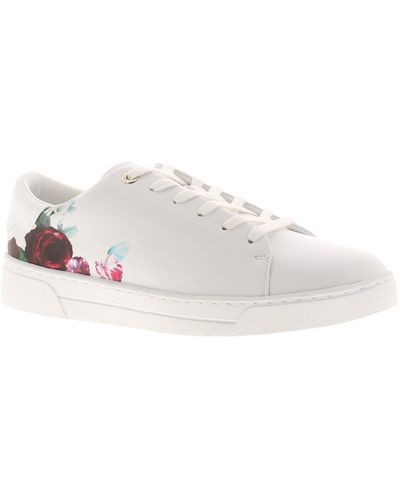 Ted Baker Artile Rose Print Cupsole Trainers - Black