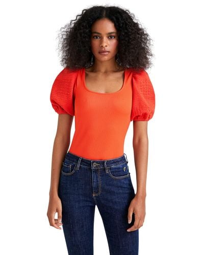 Desigual Body Blusa - Naranja