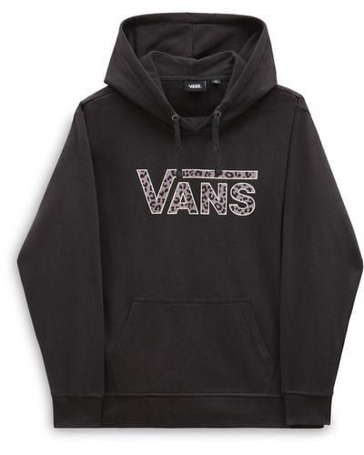 Vans Drop V Cheetah Pullover Fleece Hooded Sweatshirt - Schwarz
