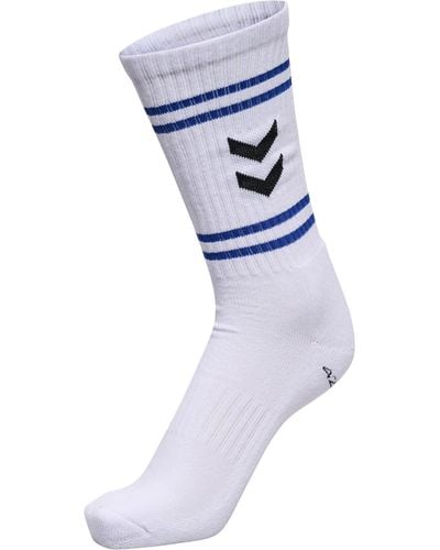 Hummel Hml3-Pack Socks Chevron High Retro Erwachsene Athleisure Lange Socken - Blau
