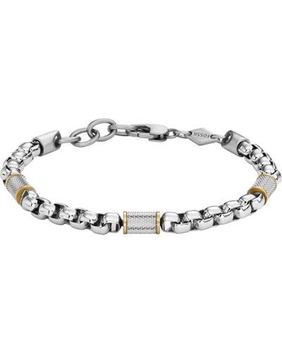 Fossil Jf04138998 Bracelet All Stacked Up Stainless Steel Bicolour - Multicolour
