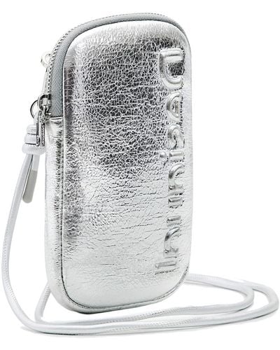 Desigual Leather-effect Wallet Smartphone Holder - Grey