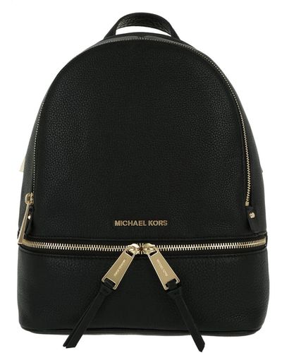 Michael Kors ZAINO MEDIUM RHEA ZIP IN PELLE BOTTALATA - Nero